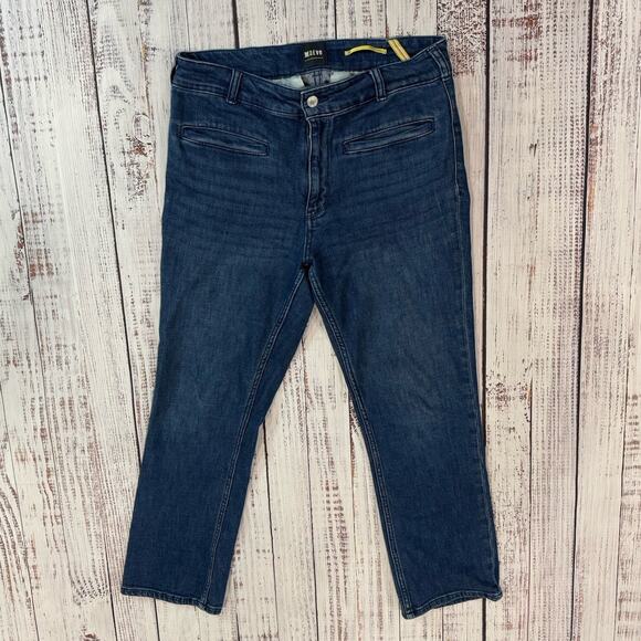 Anthropologie Denim - Maeve Anthropologie Straight Crop Jeans Women 30 Dark Wash Mid Rise 25 Inseam